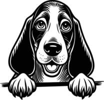 Close-up portrait of dog vector