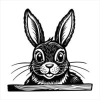Funny Easter bunny Happy Easter vector