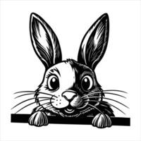 Cute Rabbit Holding Carrot vector