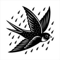 Swallow Flying Vecto vector