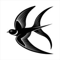 Swallow Flying svg vector