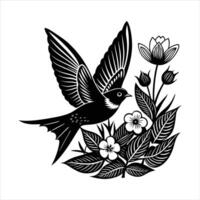 Swallows Hovering svg vector