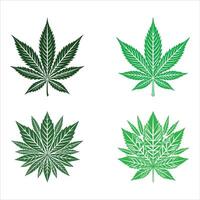 Cannabis leaf icon vector