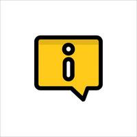 Yellow speech bubble icon with a yellow question mark vector