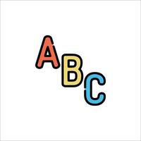 Abc alphabet icon illustration vector