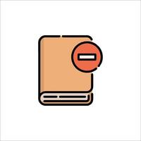 A book with a red circle on it vector