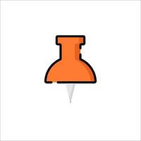 A pin with a red cap on it vector