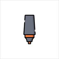 A black and orange marker icon on a white background vector