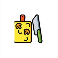 Cheese and knife illustration vector