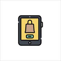 A smartphone with a bell icon on it vector
