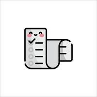 A cute little check box icon with a smiley face vector