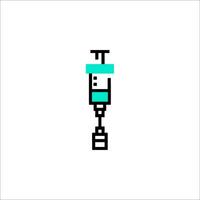 A pixel style icon of an injection vector