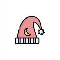 A pink hat with a star on it vector