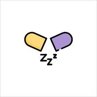 Pill icon with a pill and a spoon vector