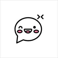 A cartoon smiley face with a pink nose vector