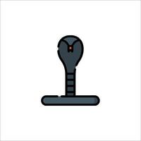 A snake is sitting on a pedestal vector