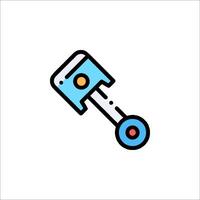 A blue and red object with a handle vector