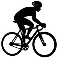 Using Cyclist Racing Silhouette in Modern Sports Graphics vector