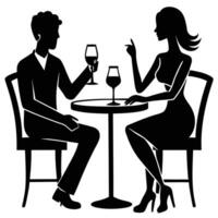 Charming Scene of Two Young Friends Enjoying Their Drinks vector