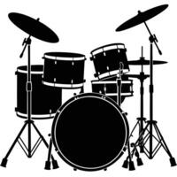 Rock and Jazz Drum Silhouette for Enthusiastic Drummers vector