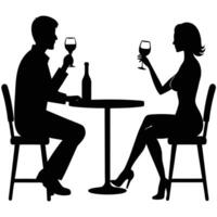 Casual Moment of a Young Couple Relaxing with a Beverage vector