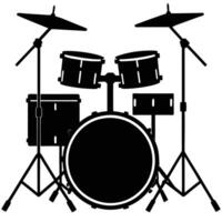 Minimalist Drum Silhouette for Creative Music Projects vector