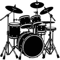 Artistic Drum Silhouette for Rhythm and Beat Enthusiasts vector