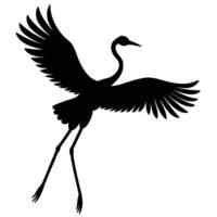 Stylish Flamingo Flying Silhouette for Modern Artistic Projects vector