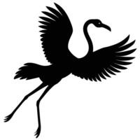 Majestic Flamingo Flying Silhouette for Logo and Branding Concepts vector