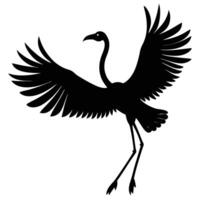 Bold and Striking Flamingo Flying Silhouette for Decor and Branding vector