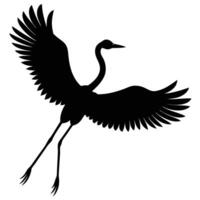 Flamingo Flying Silhouette for Minimalist Bird Illustrations vector
