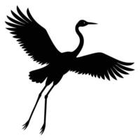 Graceful Flamingo in Motion Silhouette for Stylish Creations vector