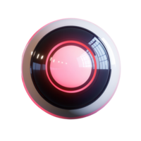 Abstract Camera 3d icon, Circular Design with Black Concentric Rings png