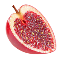 Open Pomegranate with Shiny Red Seeds png