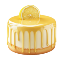 Lemon Cheesecake with Drizzle Topping png