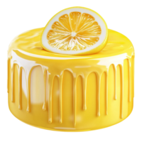 Lemon Cheesecake Drizzle with Lemon Slices png