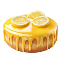 Lemon Drizzle Cake Whole with Garnish png