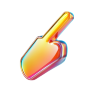 Rainbow Colored Button with Glossy Finish png