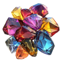 Bunch of Colorful Gems png