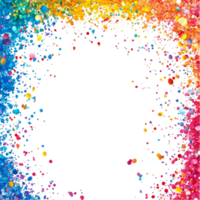 Colorful Confetti Border with Blank Space for Text png