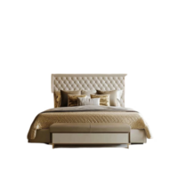 Luxurious Modern Bed Set with Neutral Tones png