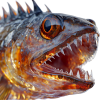 Ferocious Deep-Sea Fish with Sharp Teeth png