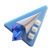 Fast 3D Messaging App Interface Design png