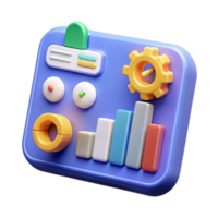 3D Data Dashboard Visualizing Progress Metrics png