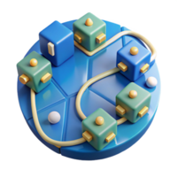 Abstract Network Interconnected Cubes and Pathways png