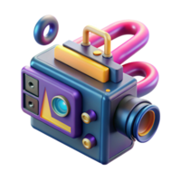 Futuristic Camera 3D Render of a Stylish Device png