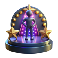 Award Ceremony Stage, 3D Character Achievement png