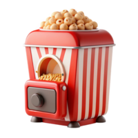 Retro Popcorn Maker Red and White Striped Design png