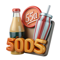 5005 Retro Soda Drink Promotion png