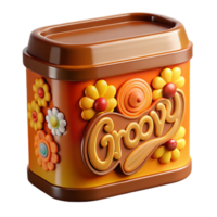Groovy Retro Container 70s Flower Power Design png